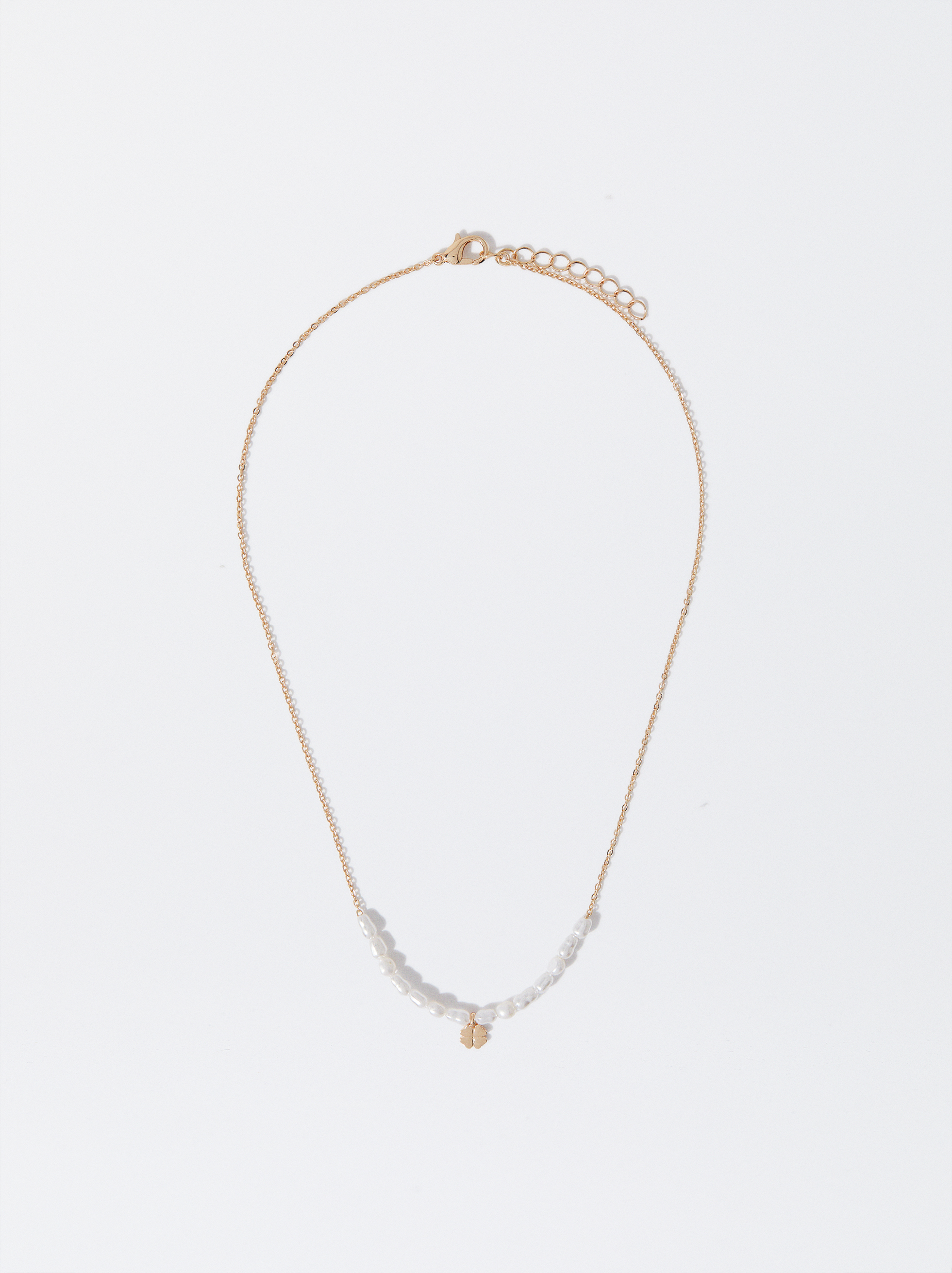Gold-Toned Necklace With Freshwater Pearl image number 1.0