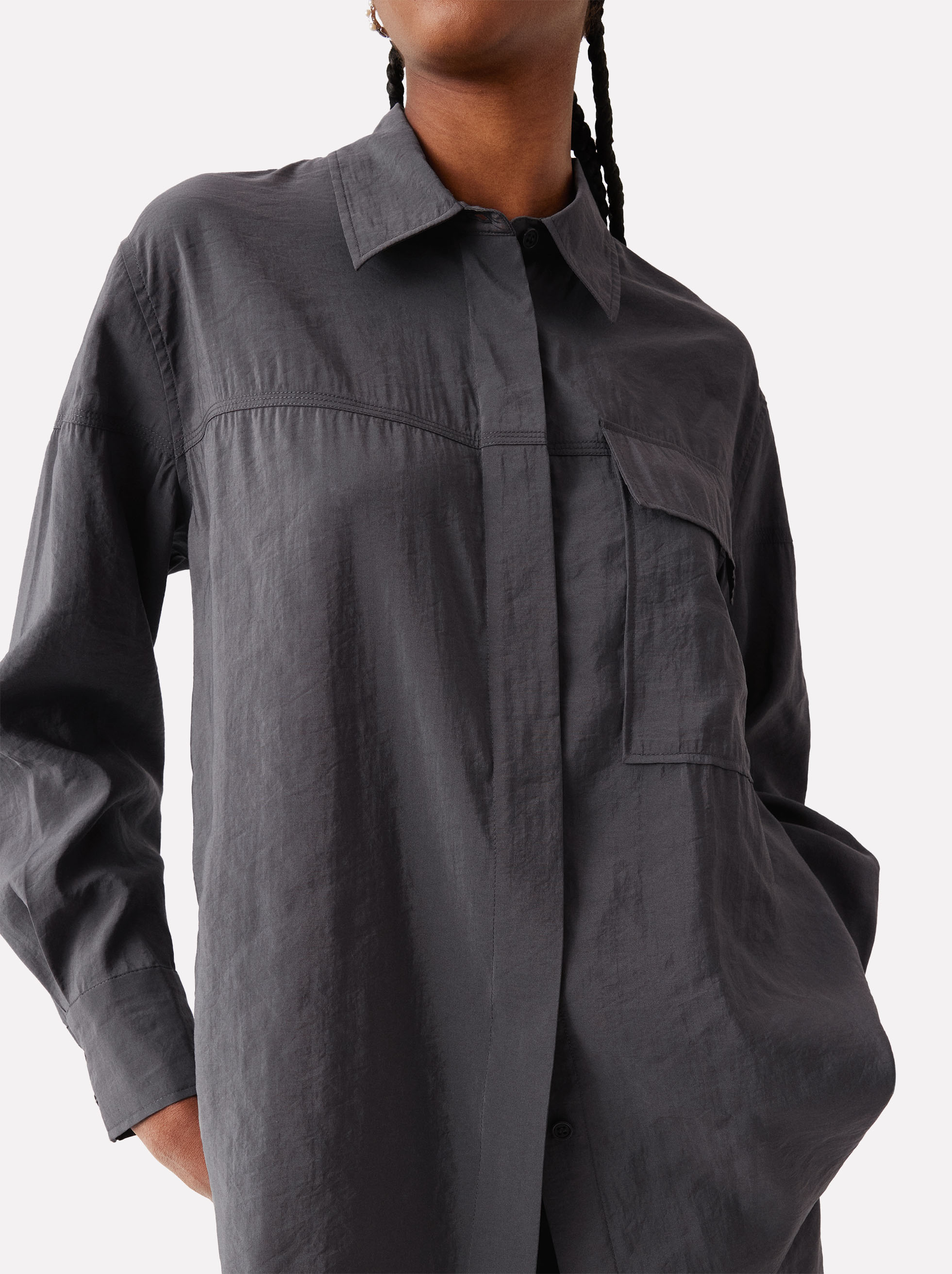 Online Exclusive - Long-Sleeve Shirt With Buttons image number 3.0