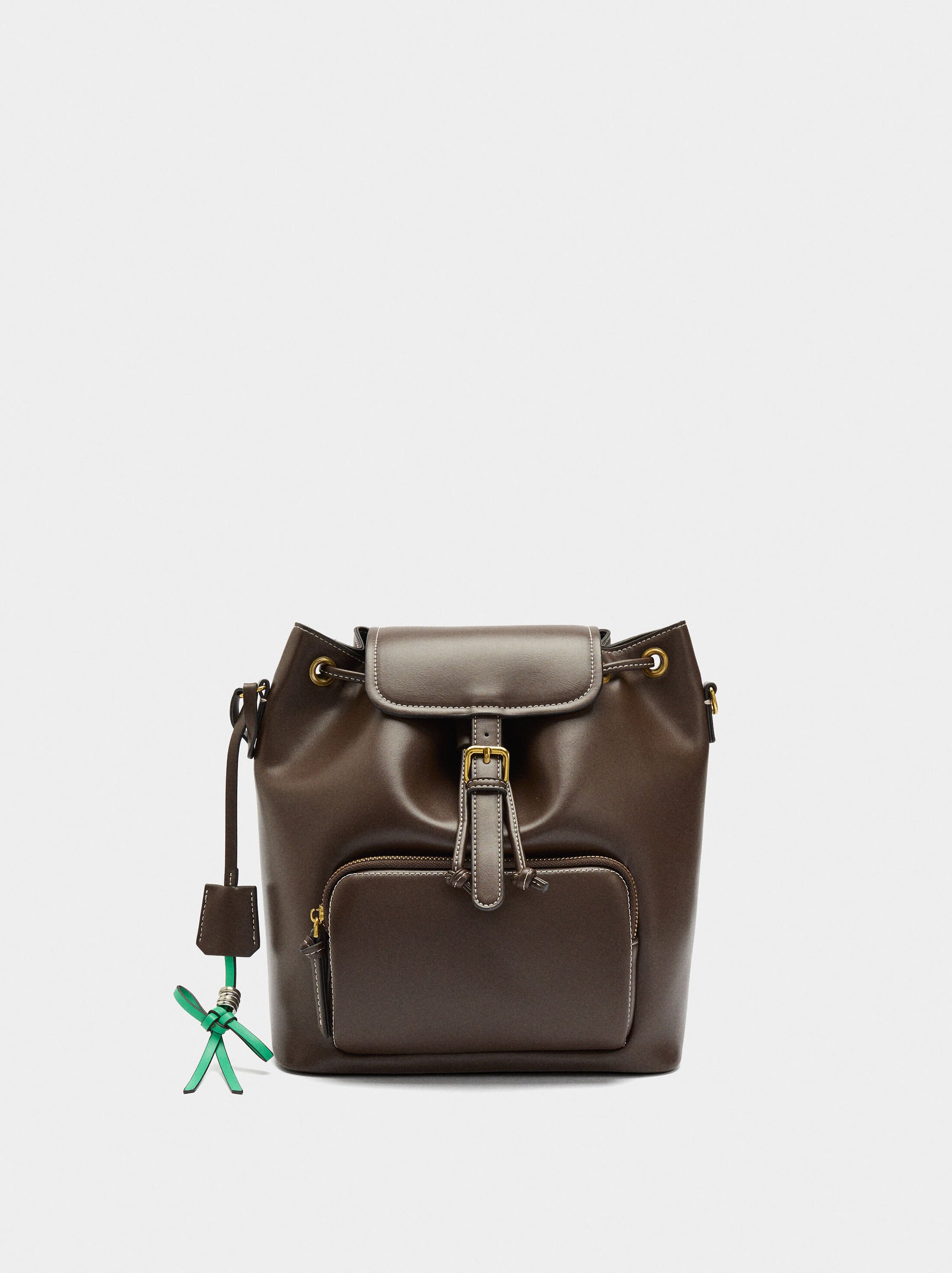 Backpack with crossbody bag strap image number 0.0
