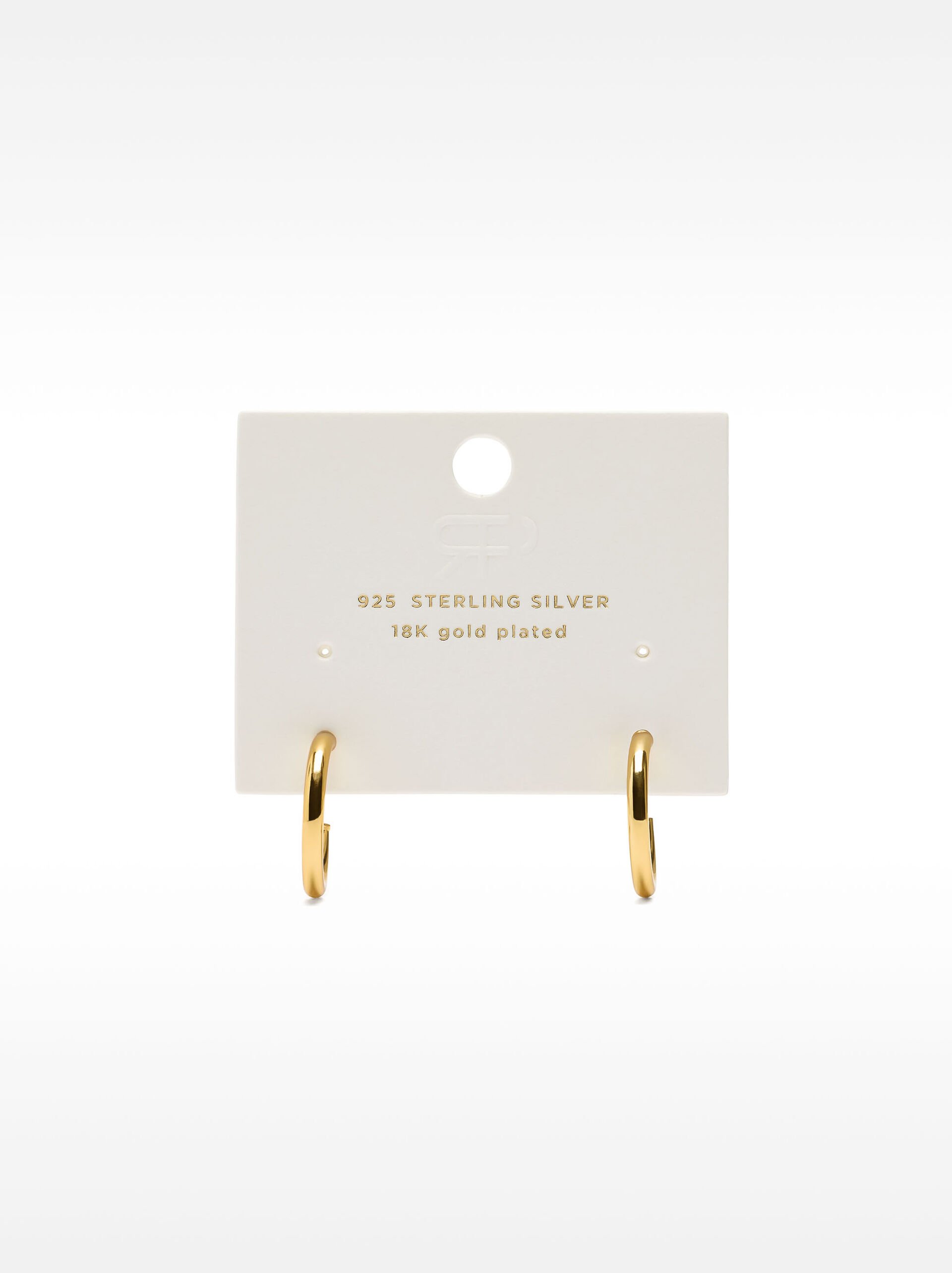 Smooth hoop earrings - 925 sterling silver image number 4.0