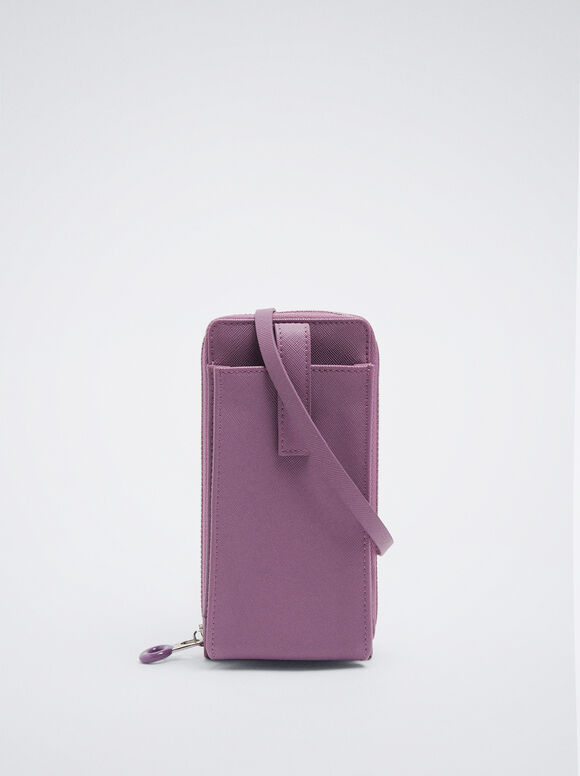Custodia Per Cellulare Con Tracolla, Lila, hi-res