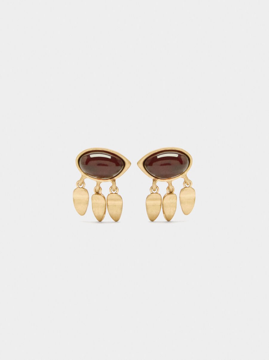 Oval resin earrings