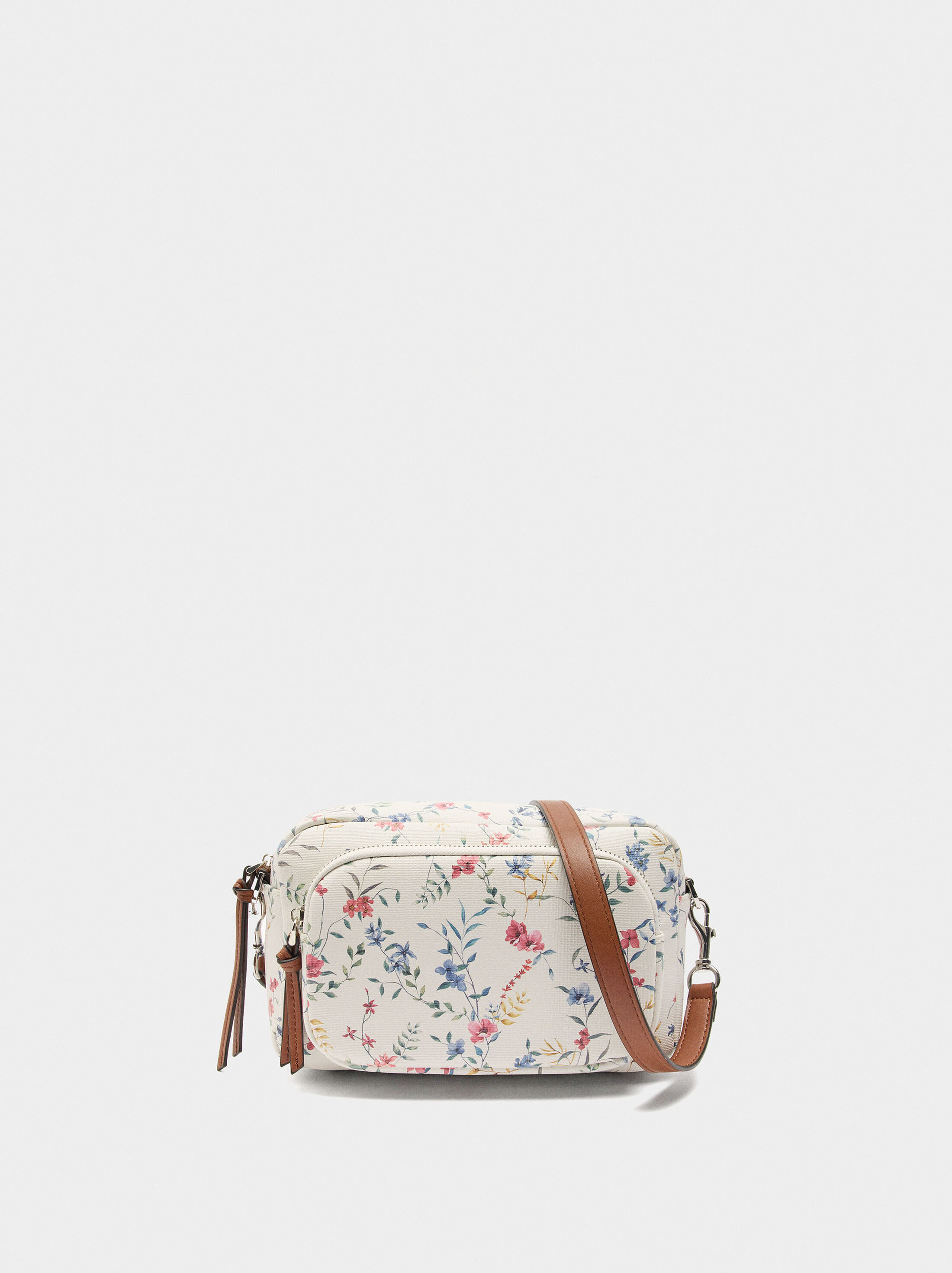 Floral printed crossbody bag image number 0.0