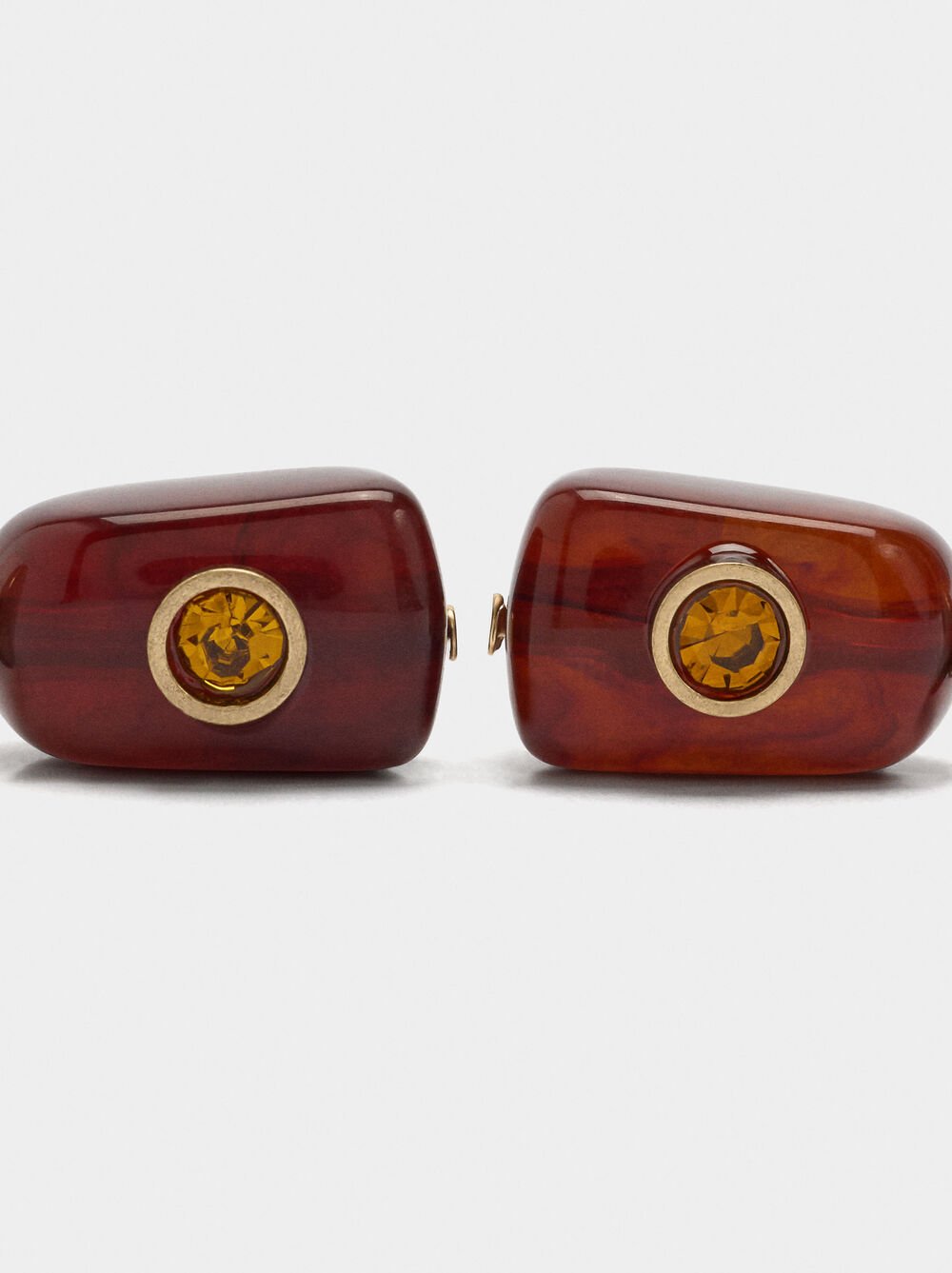 Boucles d'oreilles longues avec effet pierre