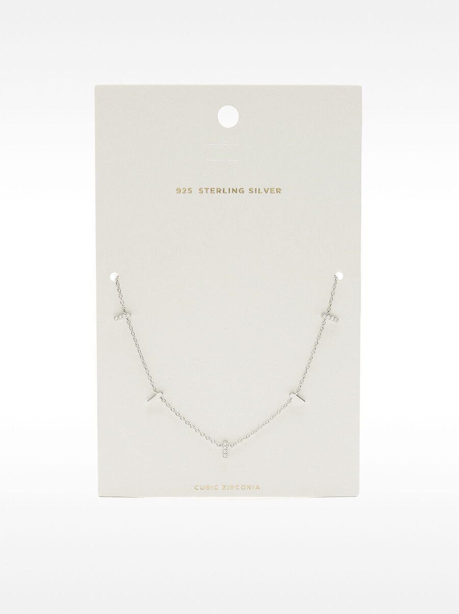 Collana con barre e zirconi – argento sterling 925