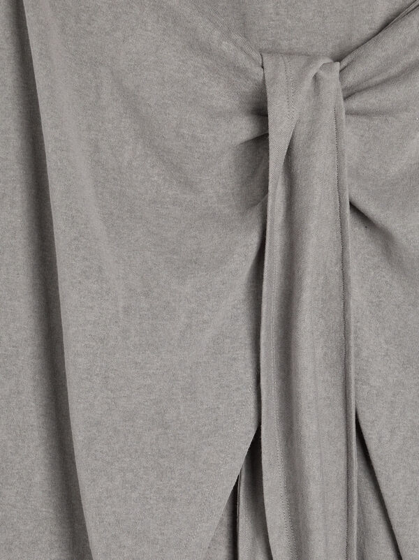 Draped cotton skirt
