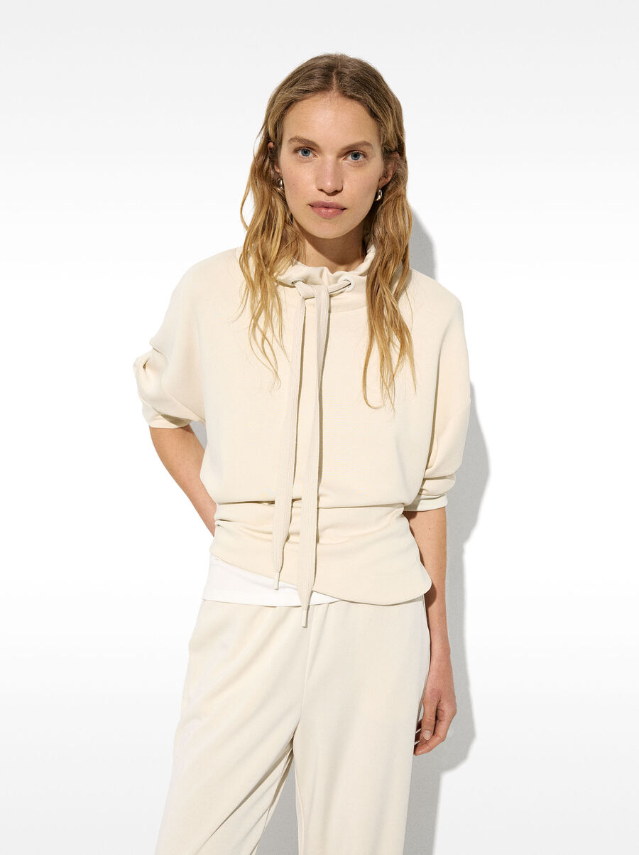 High-neck modal sweatshirt