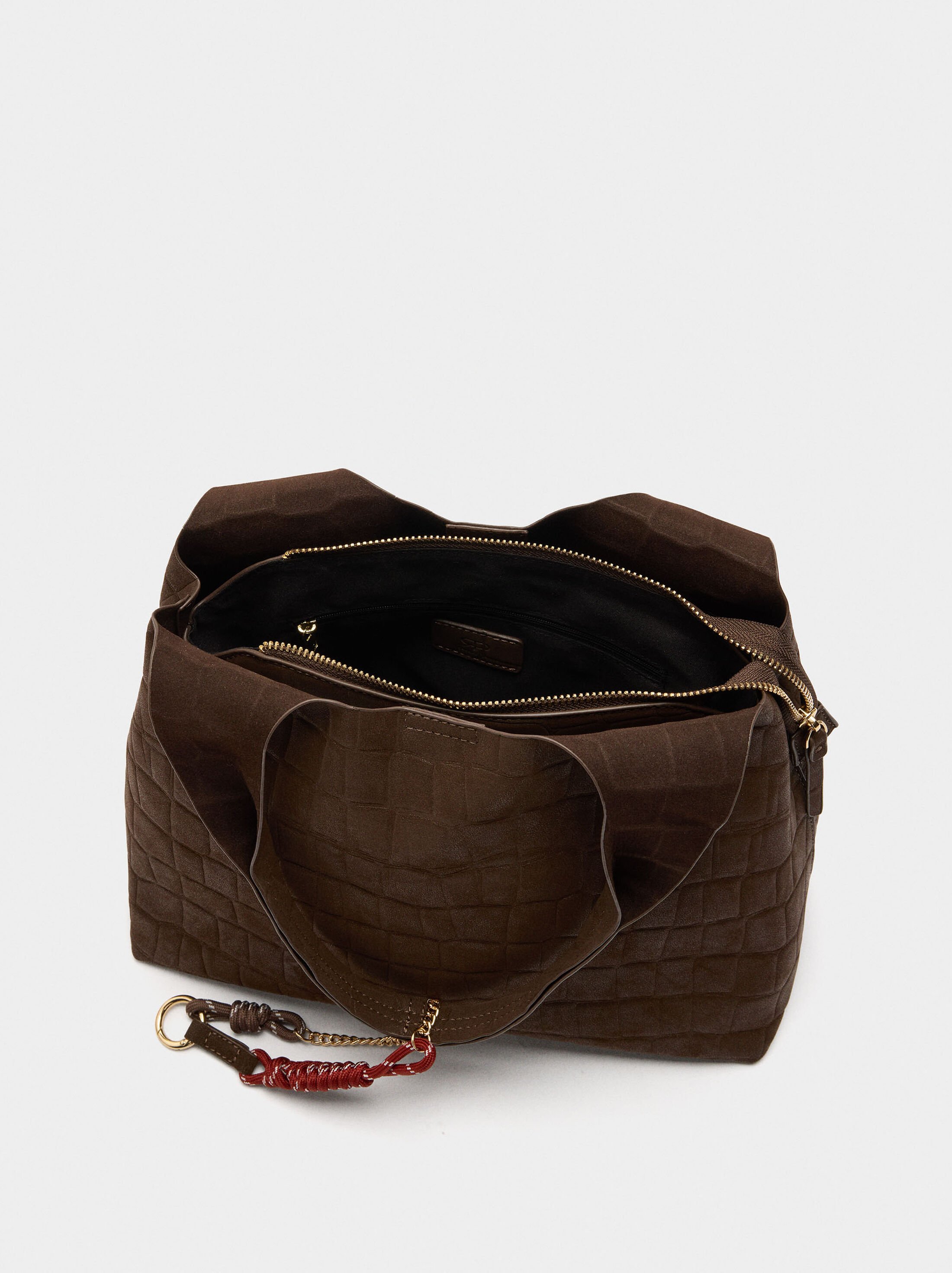Shopper bag with animal embossing image number 4.0