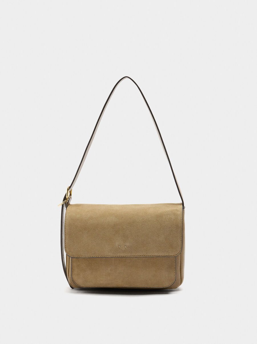 Bolso bandolera con piel