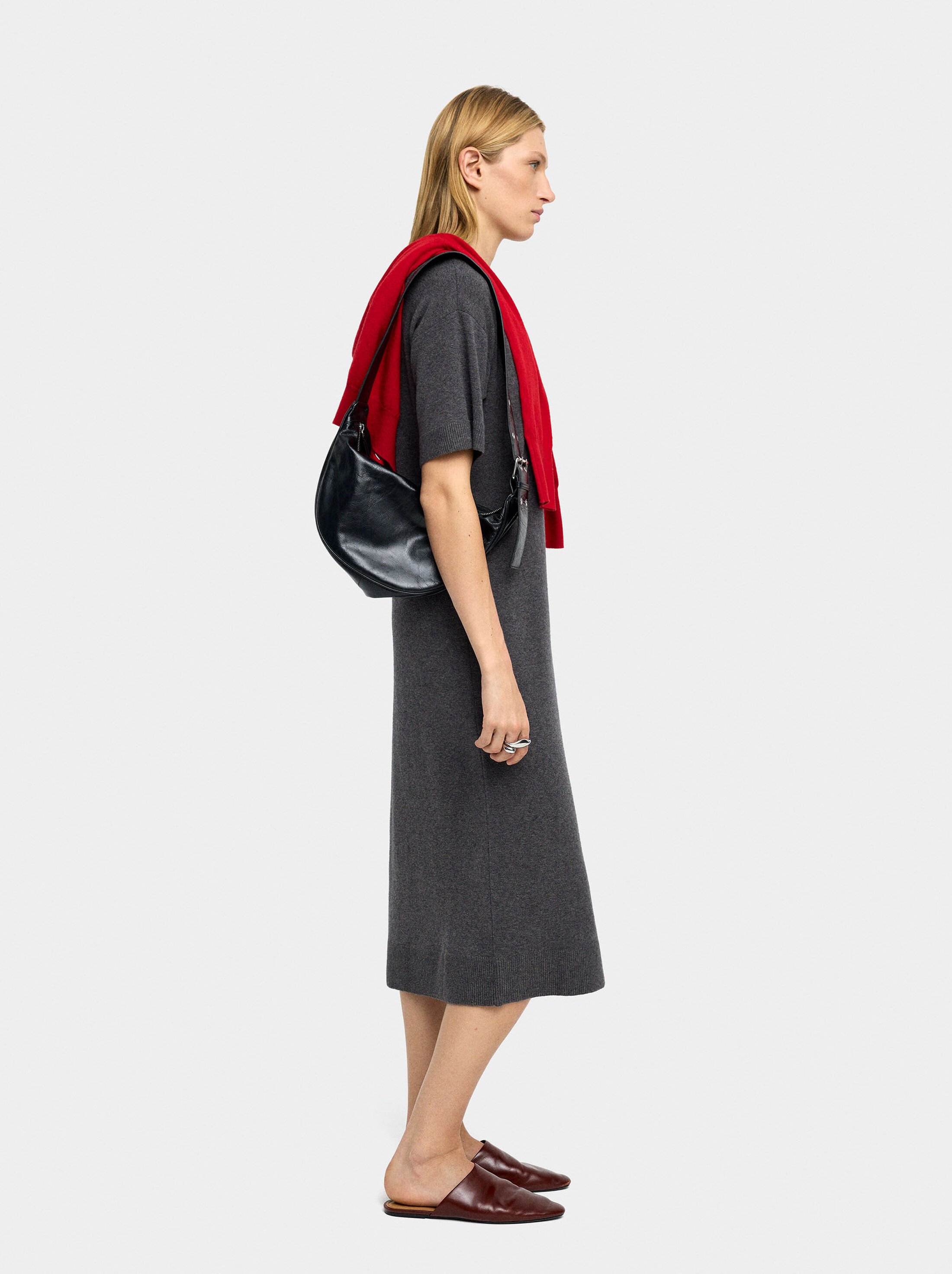 Midi knit dress image number 1.0