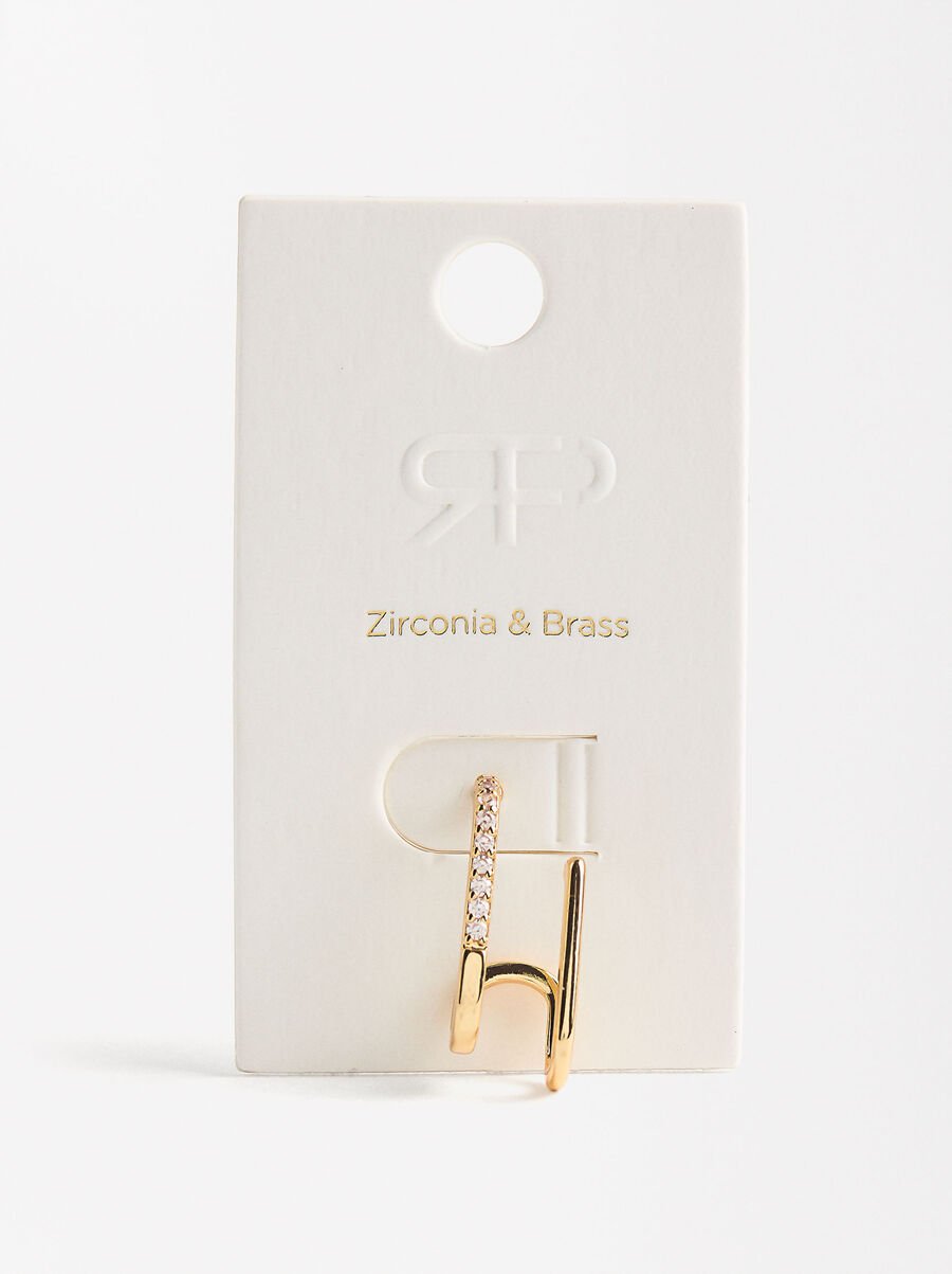 Earjacket individual pavé con zirconias 
