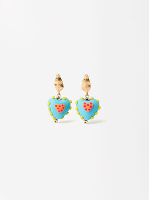 Boucles D'Oreilles Coeur Multicolore