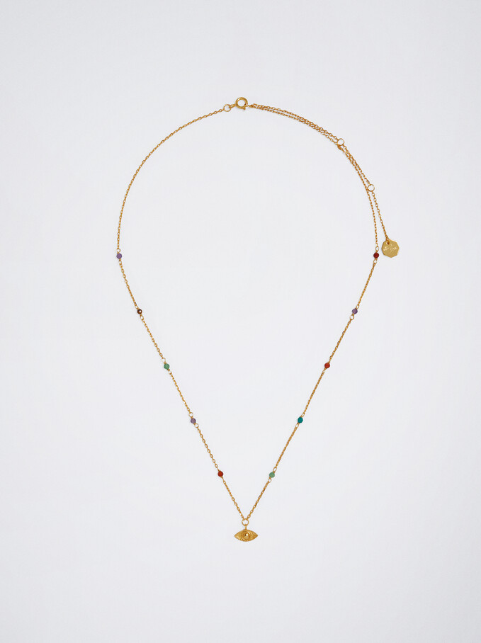 Collar De Plata 925 Con Ojo, Multicor, hi-res