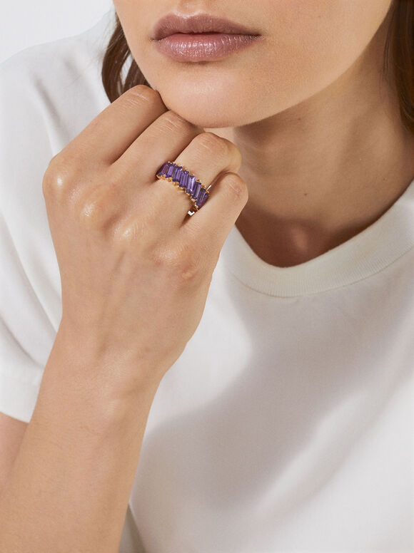 Resin Ring, Purple, hi-res