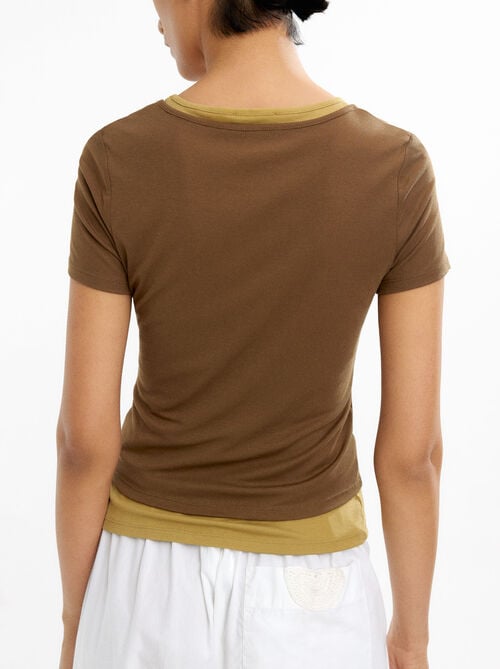 Lyocell t-shirt with double effect