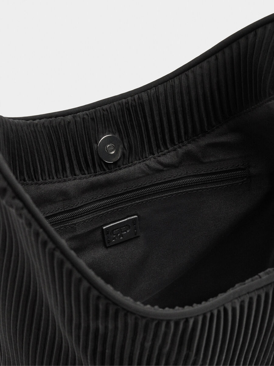 Nylon shoulder bag with inner pouch