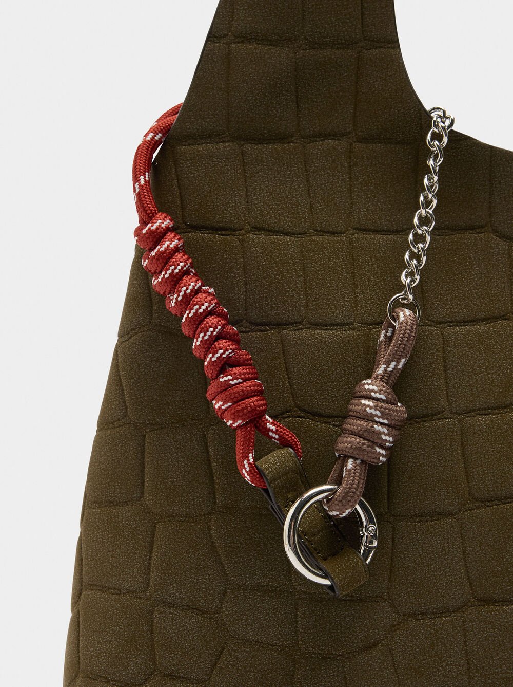 Shopper bag with animal embossing