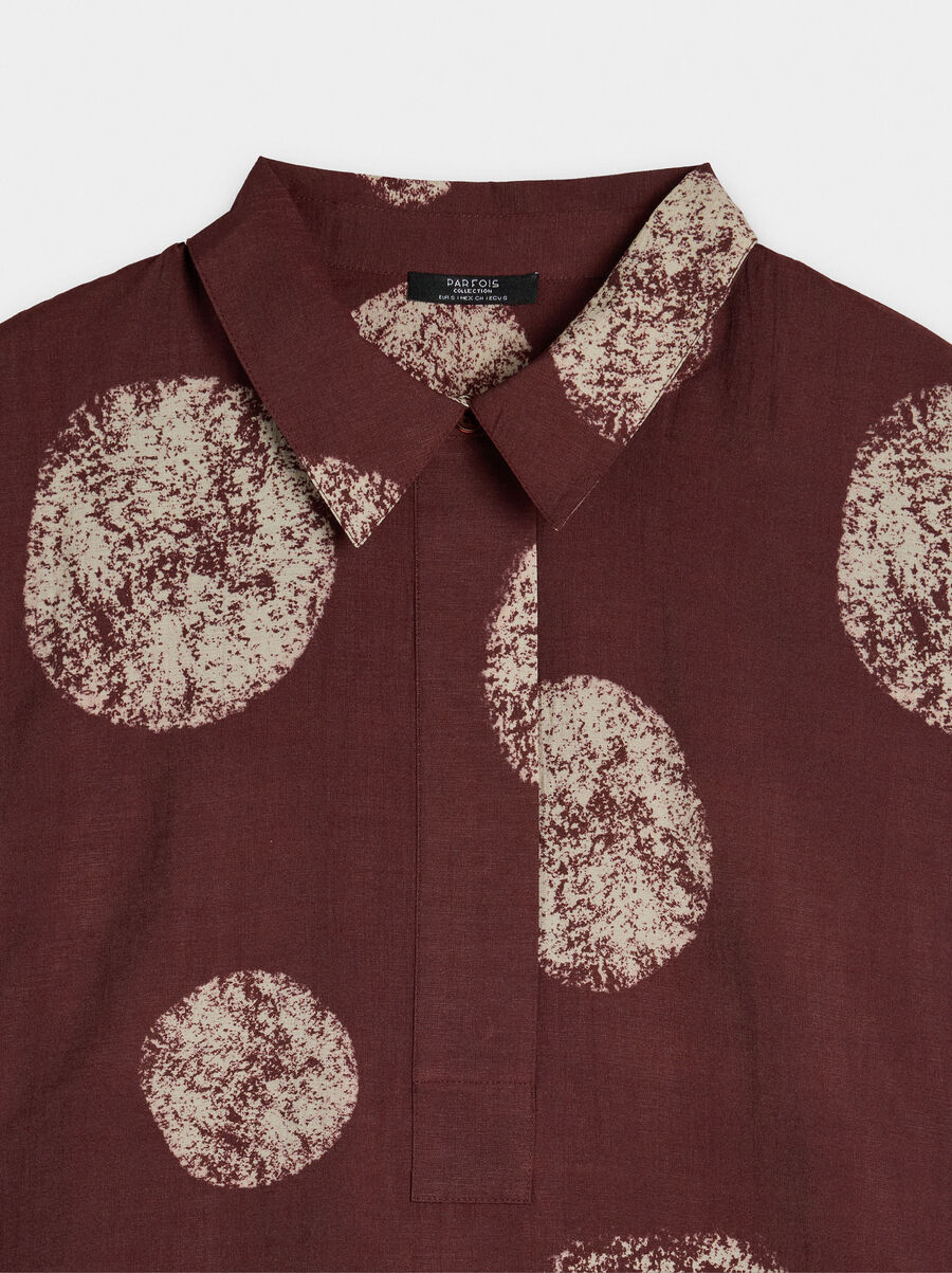 Printed shirt dress