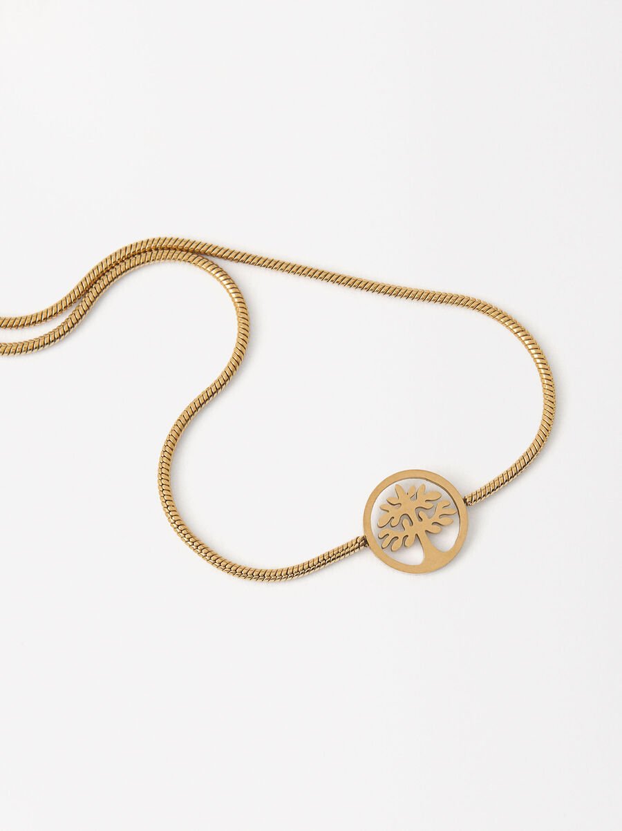Pulsera ajustable árbol - acero inoxidable