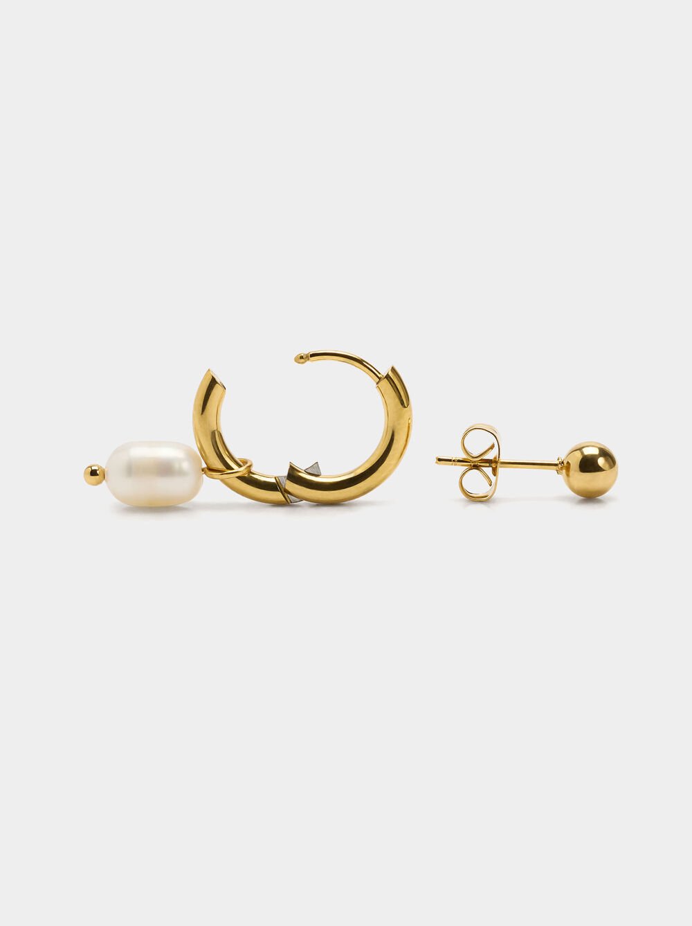 Set of freshwater pearl earrings – stainless steel