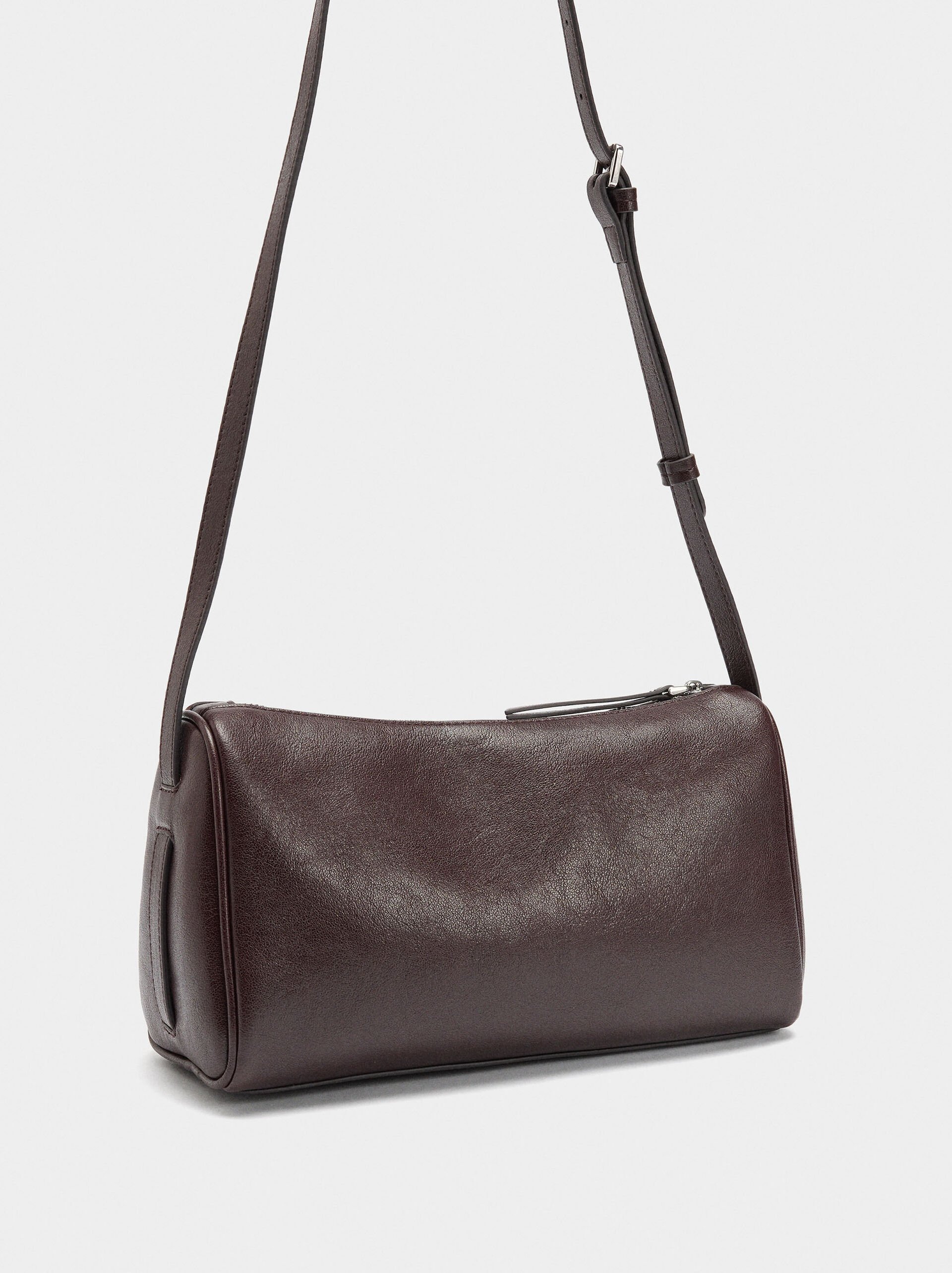 Crossbody bag with leather details image number 3.0