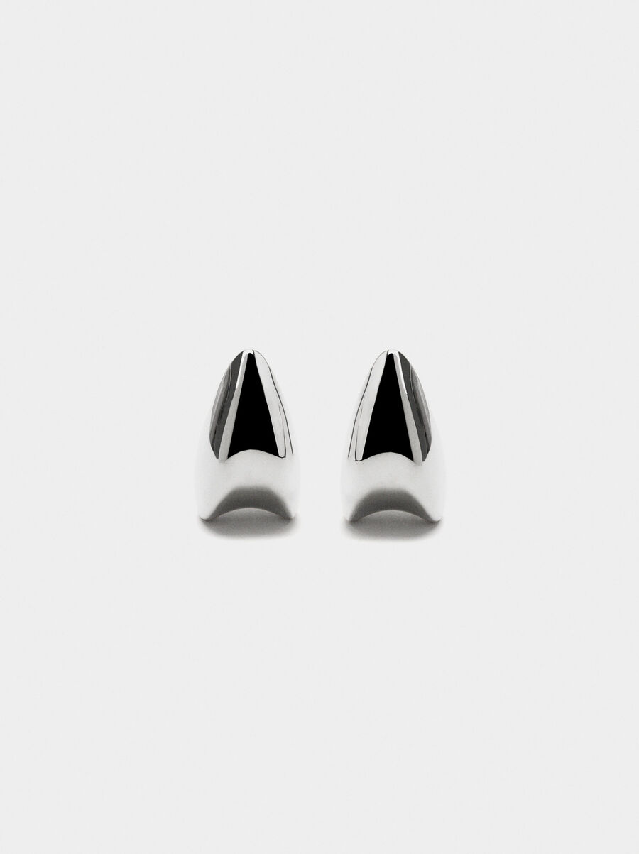 Voluminous hoop earrings – stainless steel