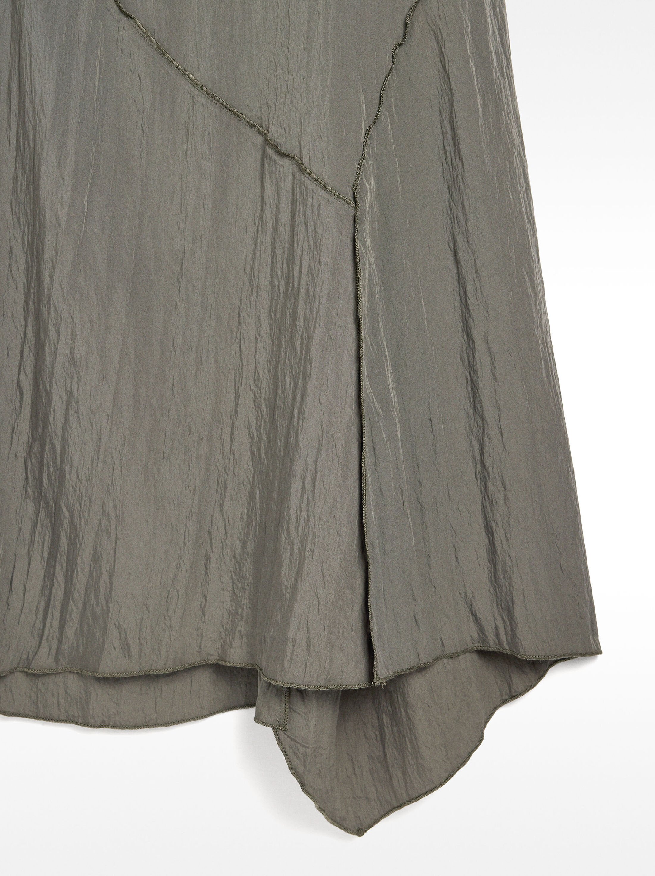 Wrinkled effect midi dress image number 6.0
