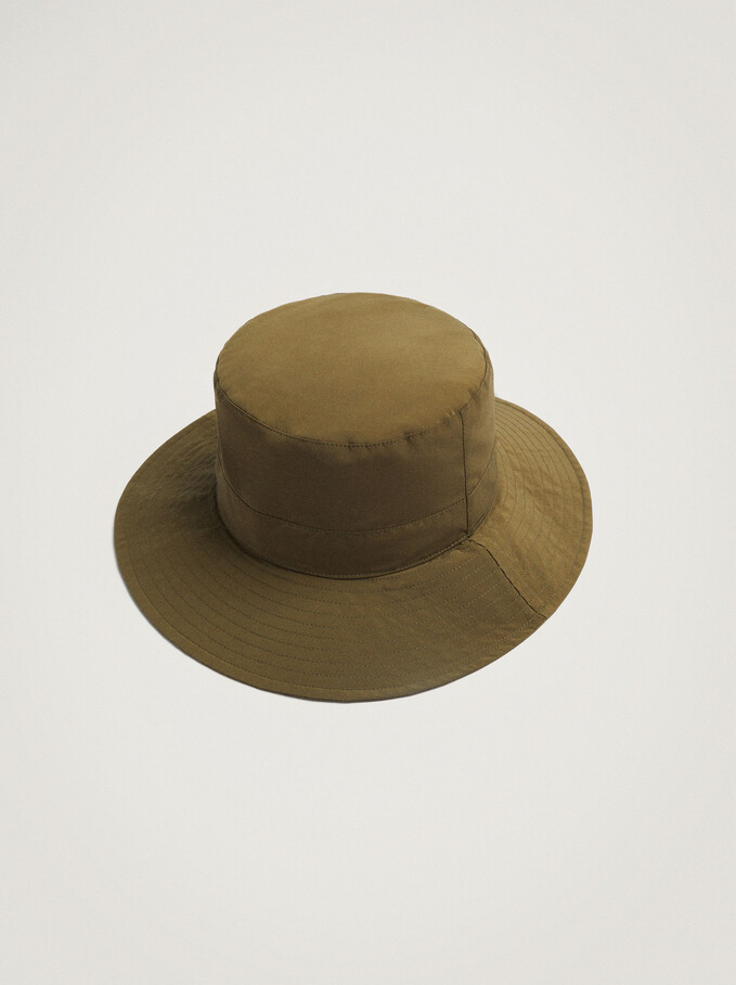 Bucket Hat With Detachable Straps, Khaki, hi-res