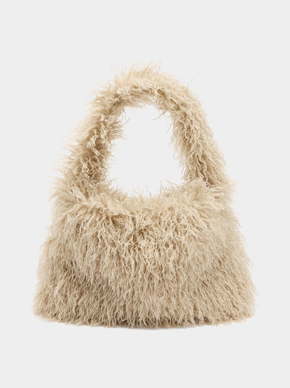 Sac d’épaule effet poil