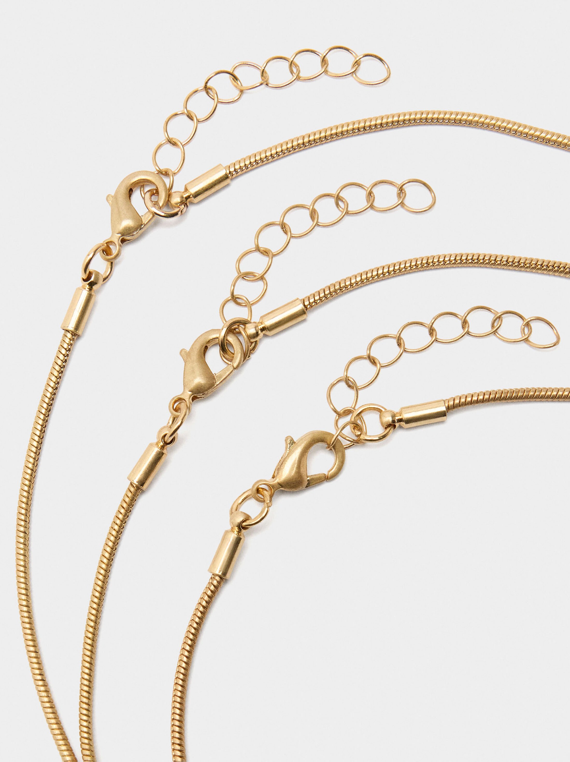 Set de collarets penjants amb efecte pedra image number 4.0