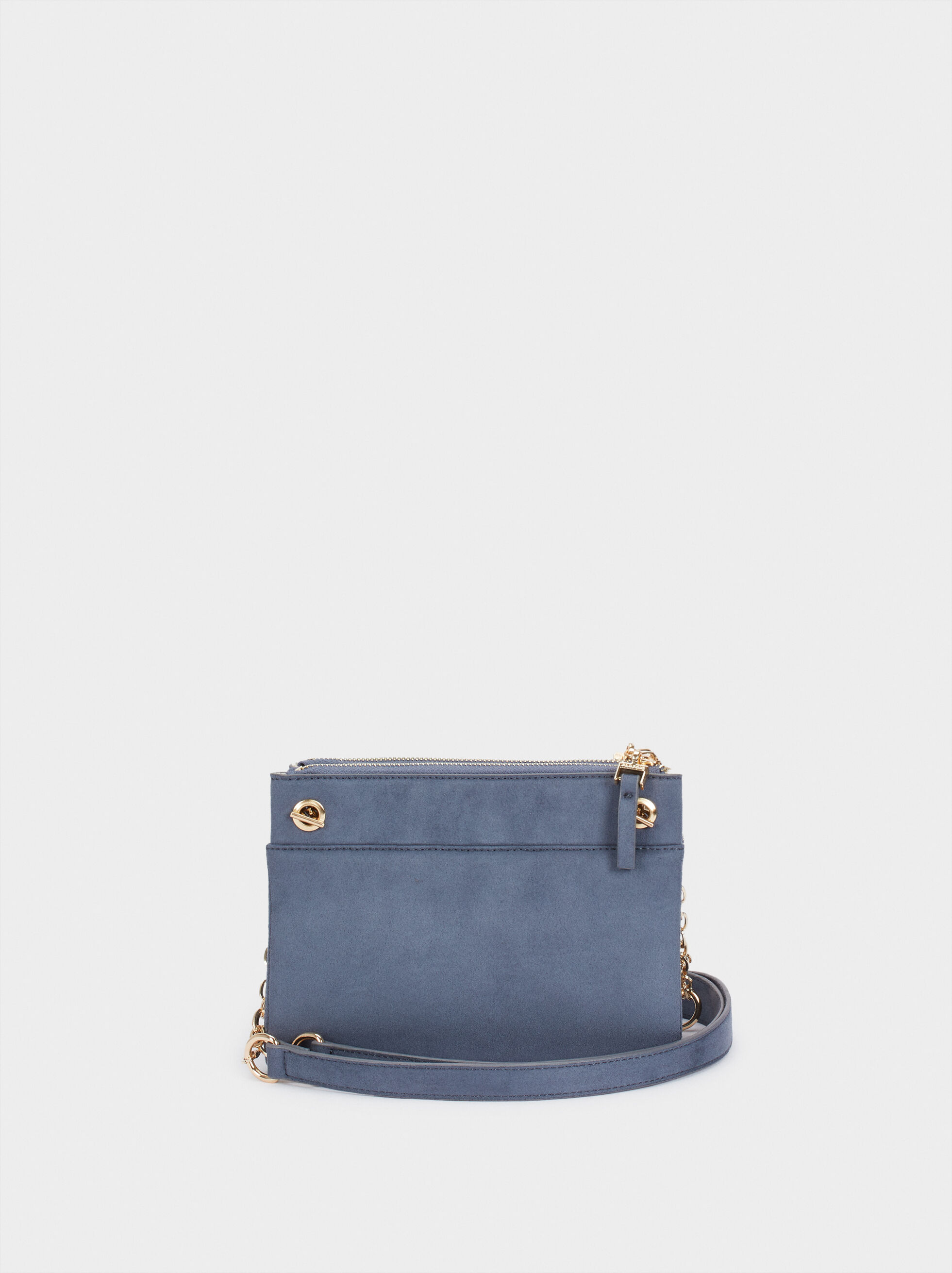 Blue suede crossbody bag Clearance