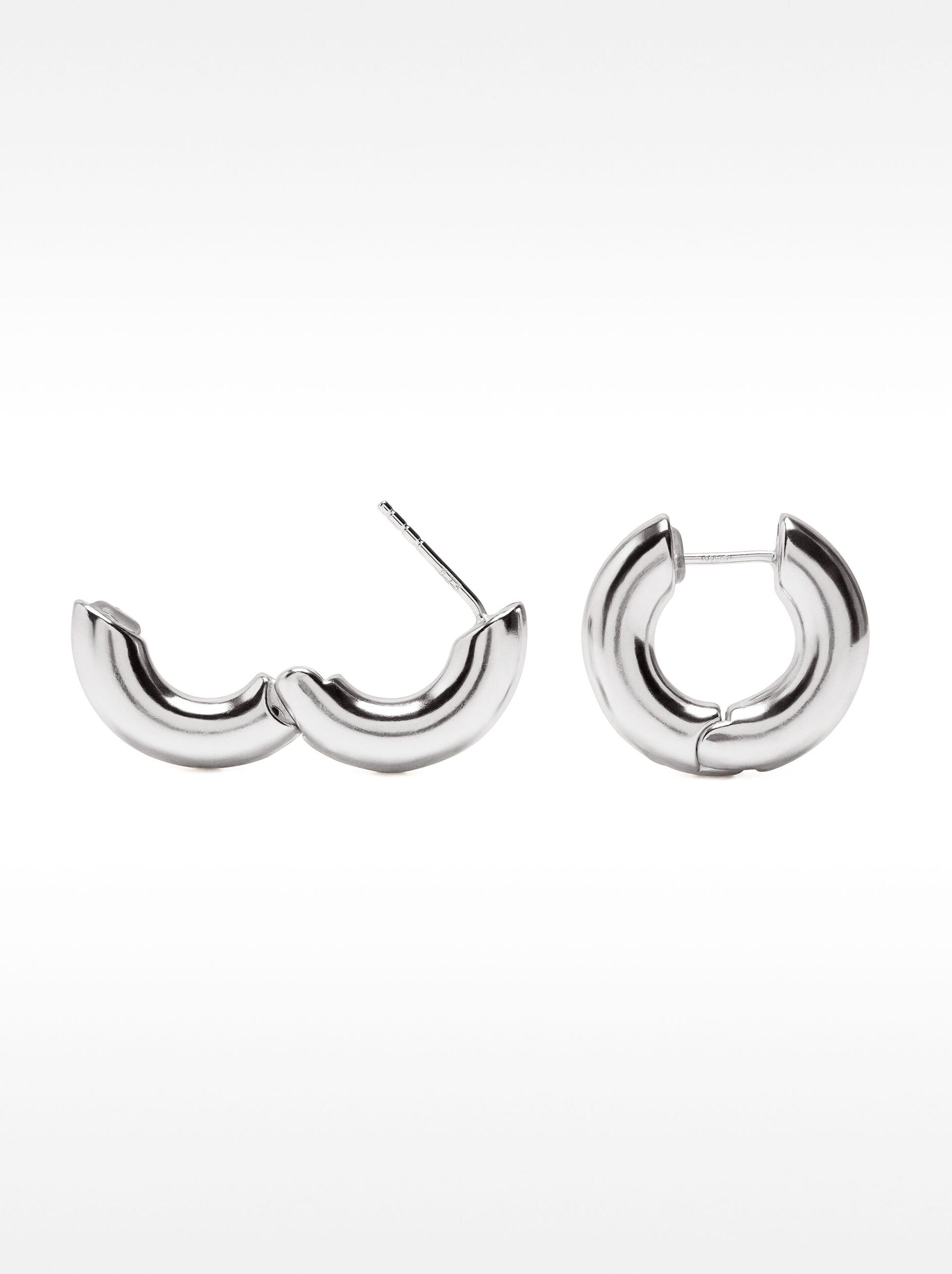 Maxi tubular hoop earrings - 925 sterling silver image number 3.0