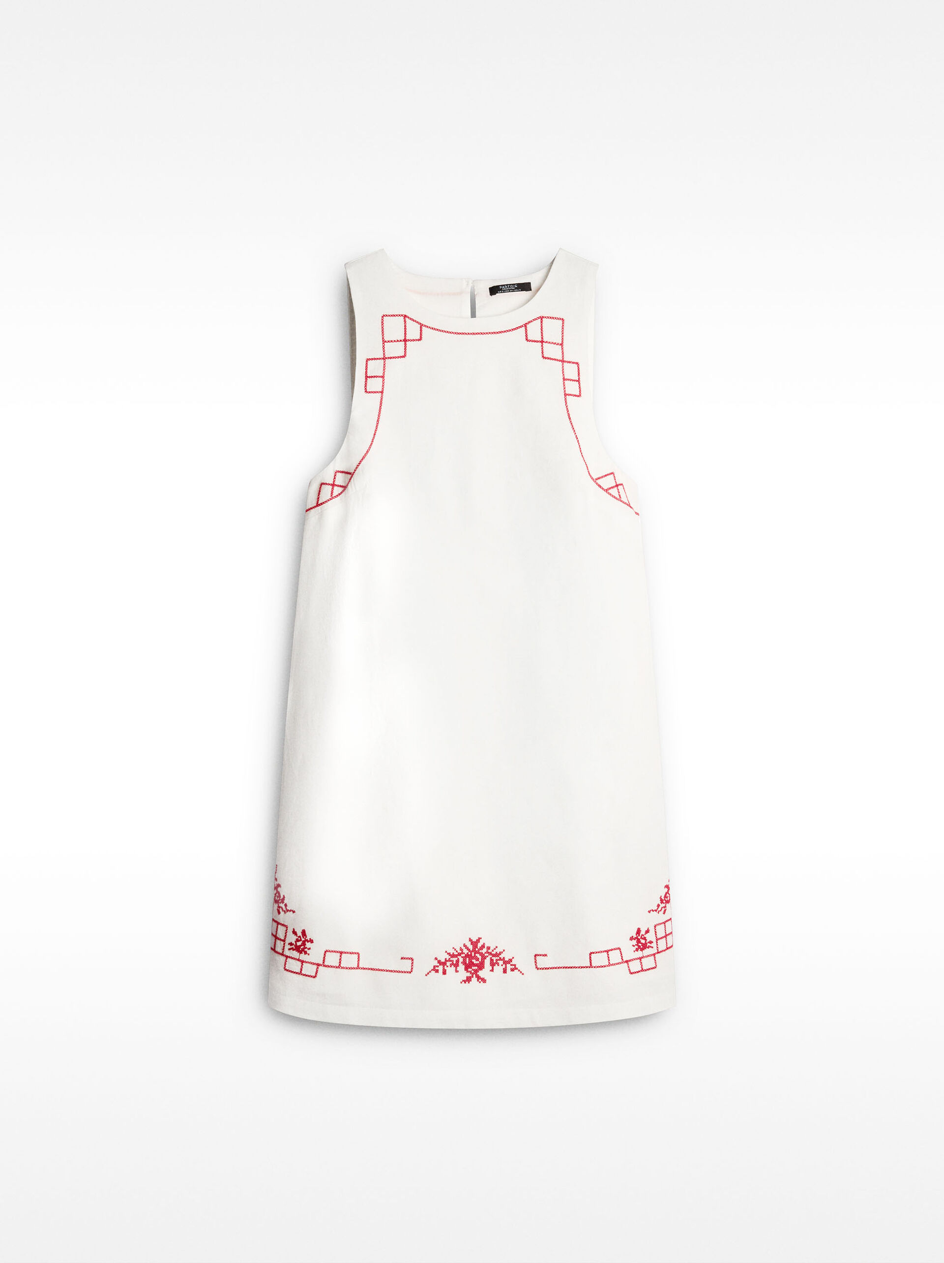 Vestido corto con bordados image number 5.0