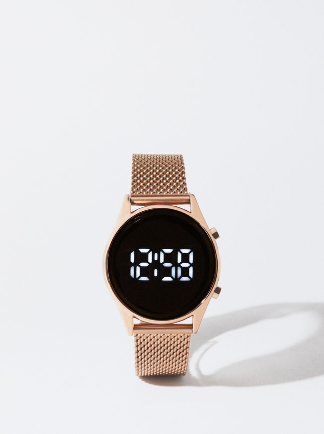 Digital Watch With Interchangeable Straps image number 1.0
