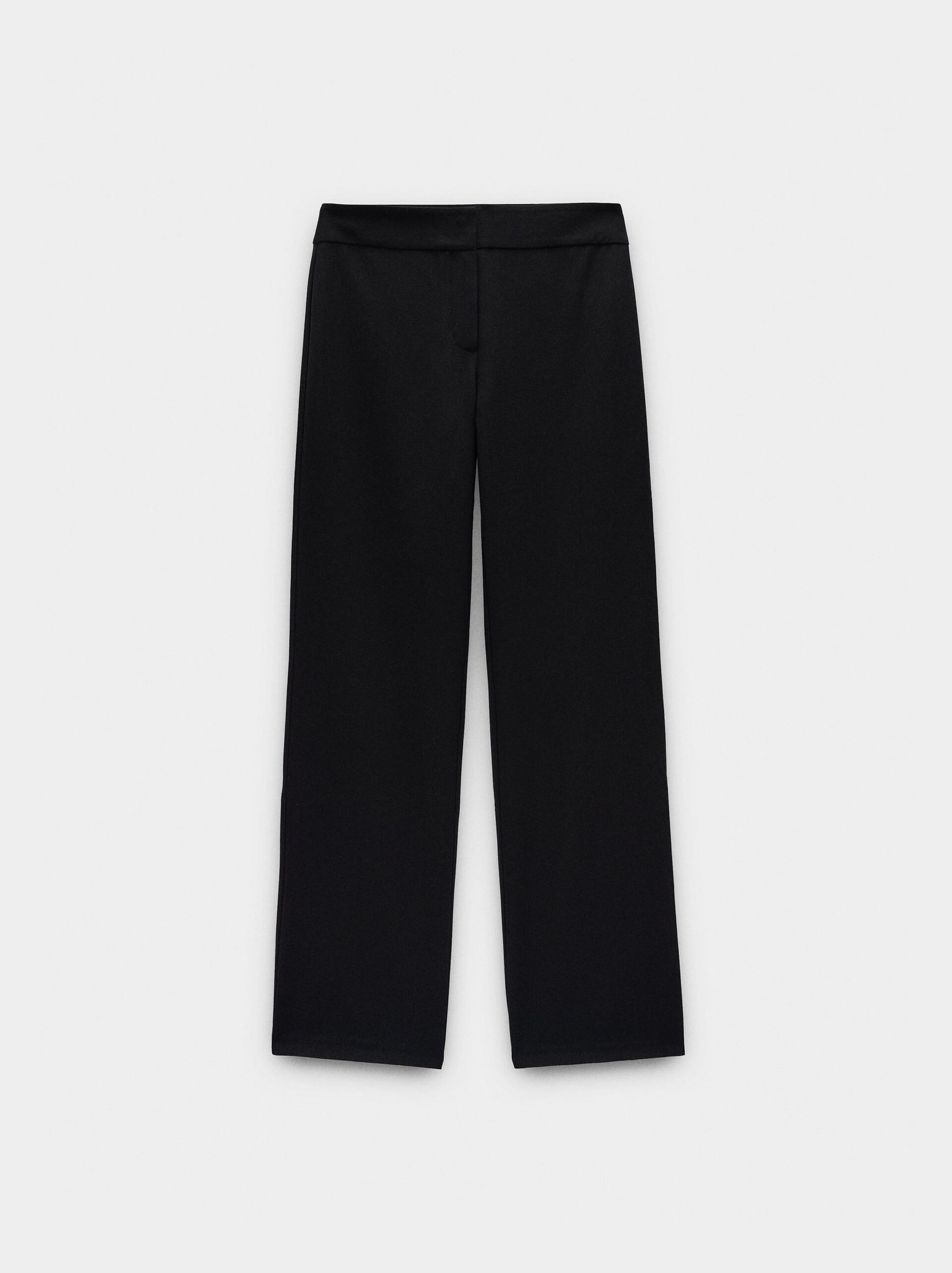 Straight trousers with mid-rise waist image number 6.0