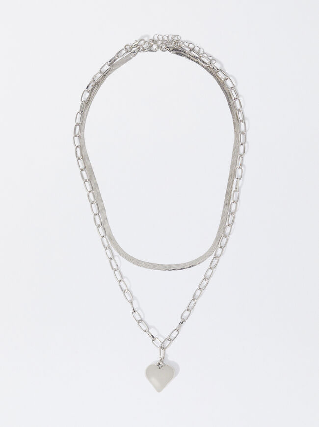 Silver Heart Necklace image number 0.0