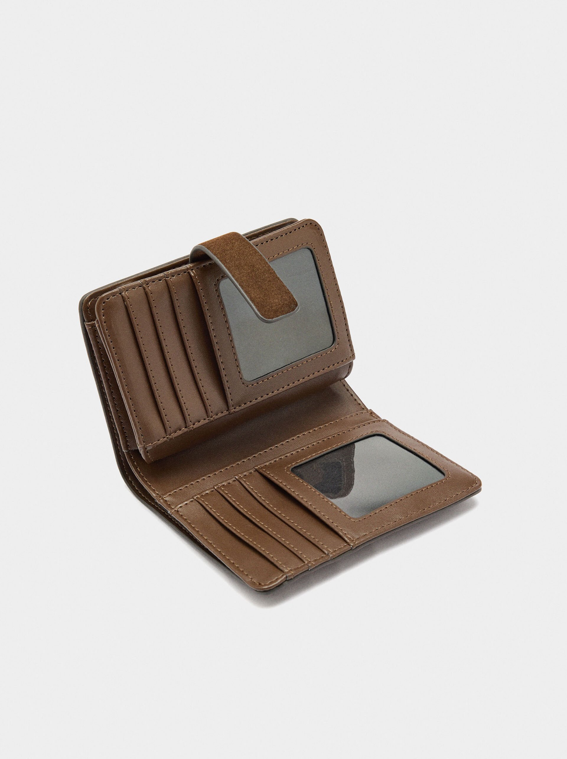 Wallet with leather-effect image number 3.0