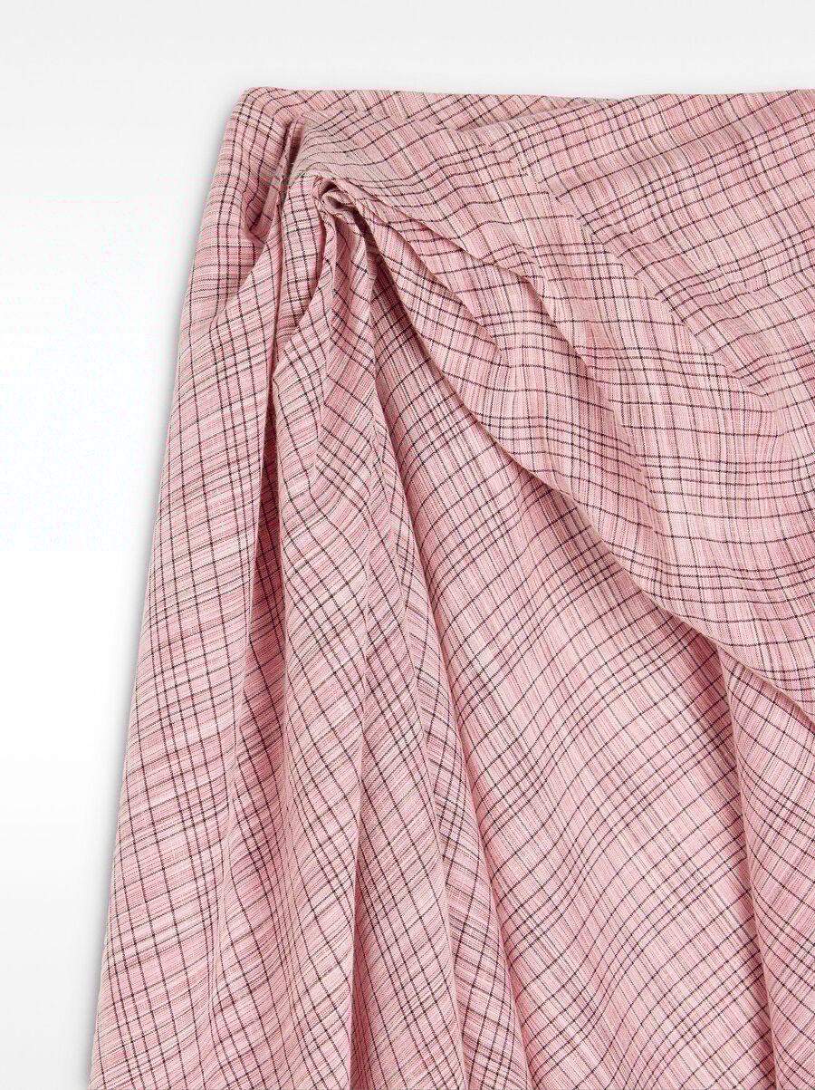 Draped asymmetrical skirt