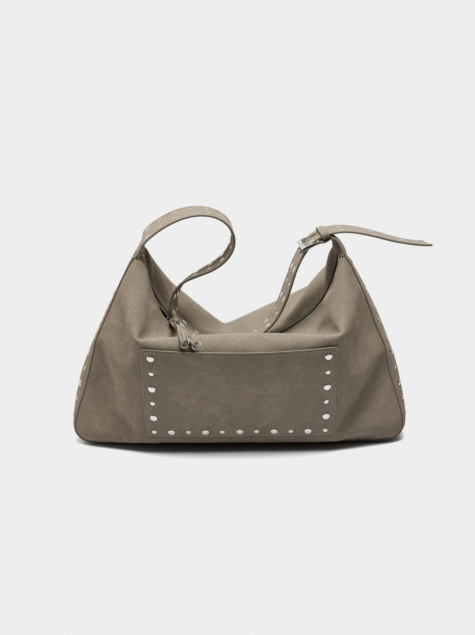 Leather-effect handbag with studs image number 5.0