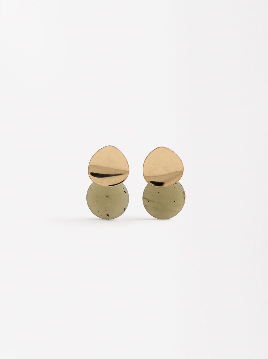 Stone-effect earrings