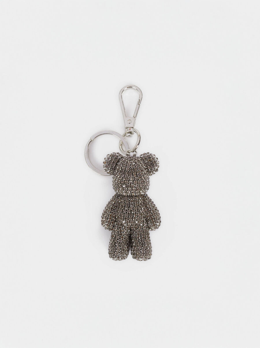 Bear key ring with crystals