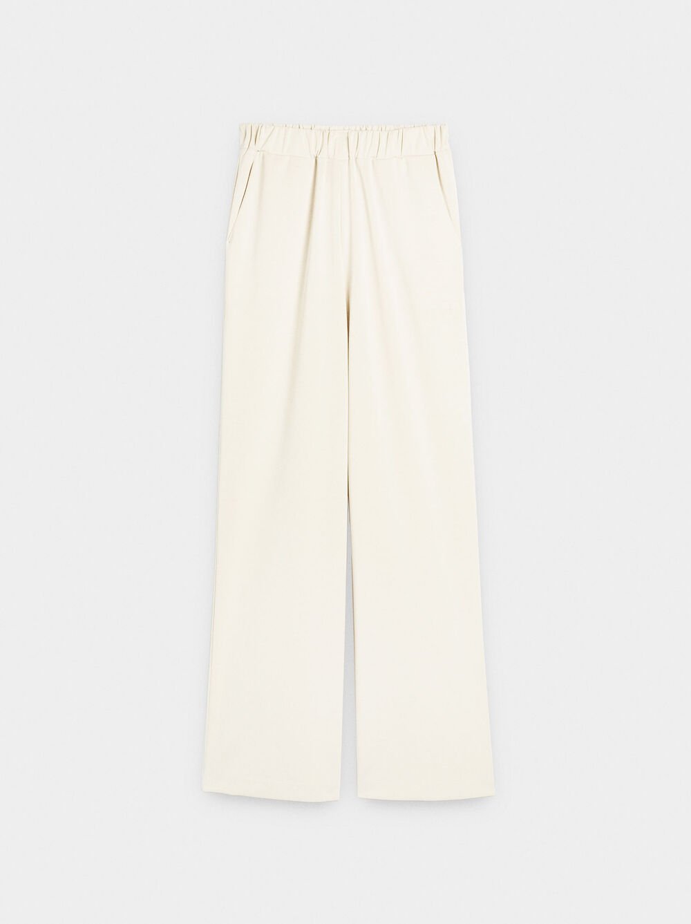 Fluid trousers with elastic waist