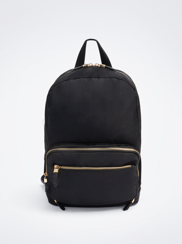 Mochila Conversível Mala Tiracolo, Preto, hi-res