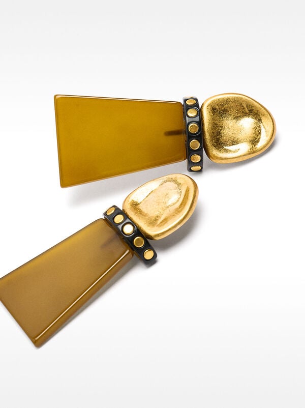 Long rectangular earrings