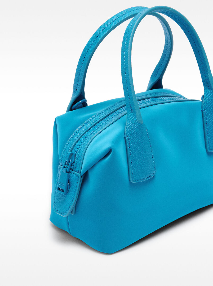 Sac cabas effet velours avec bandoulière