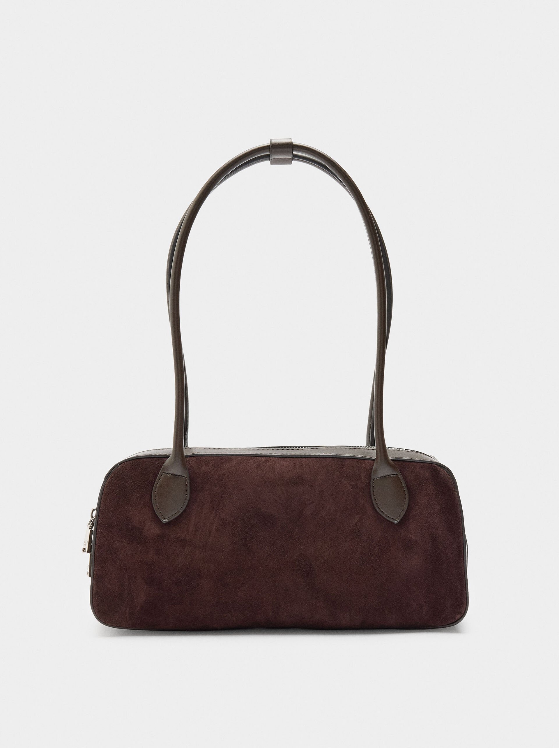 Shoulder bag with leather details image number 0.0