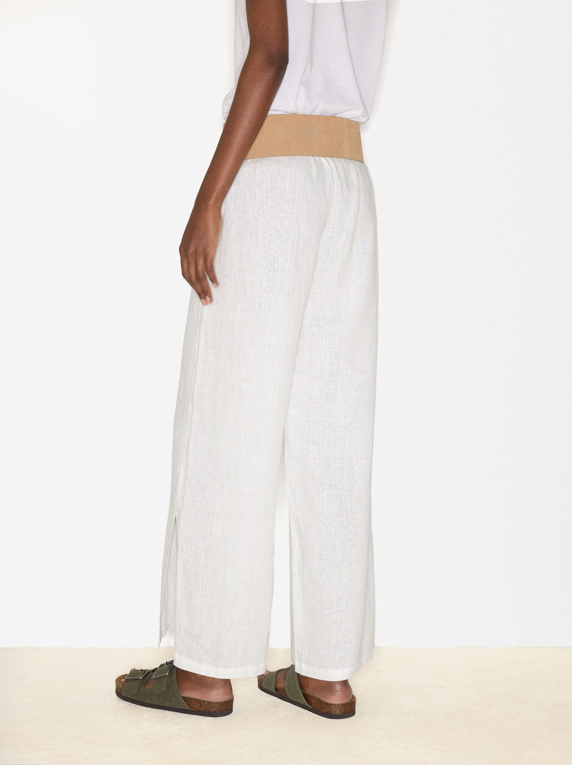 100% Linen Trousers image number 5.0