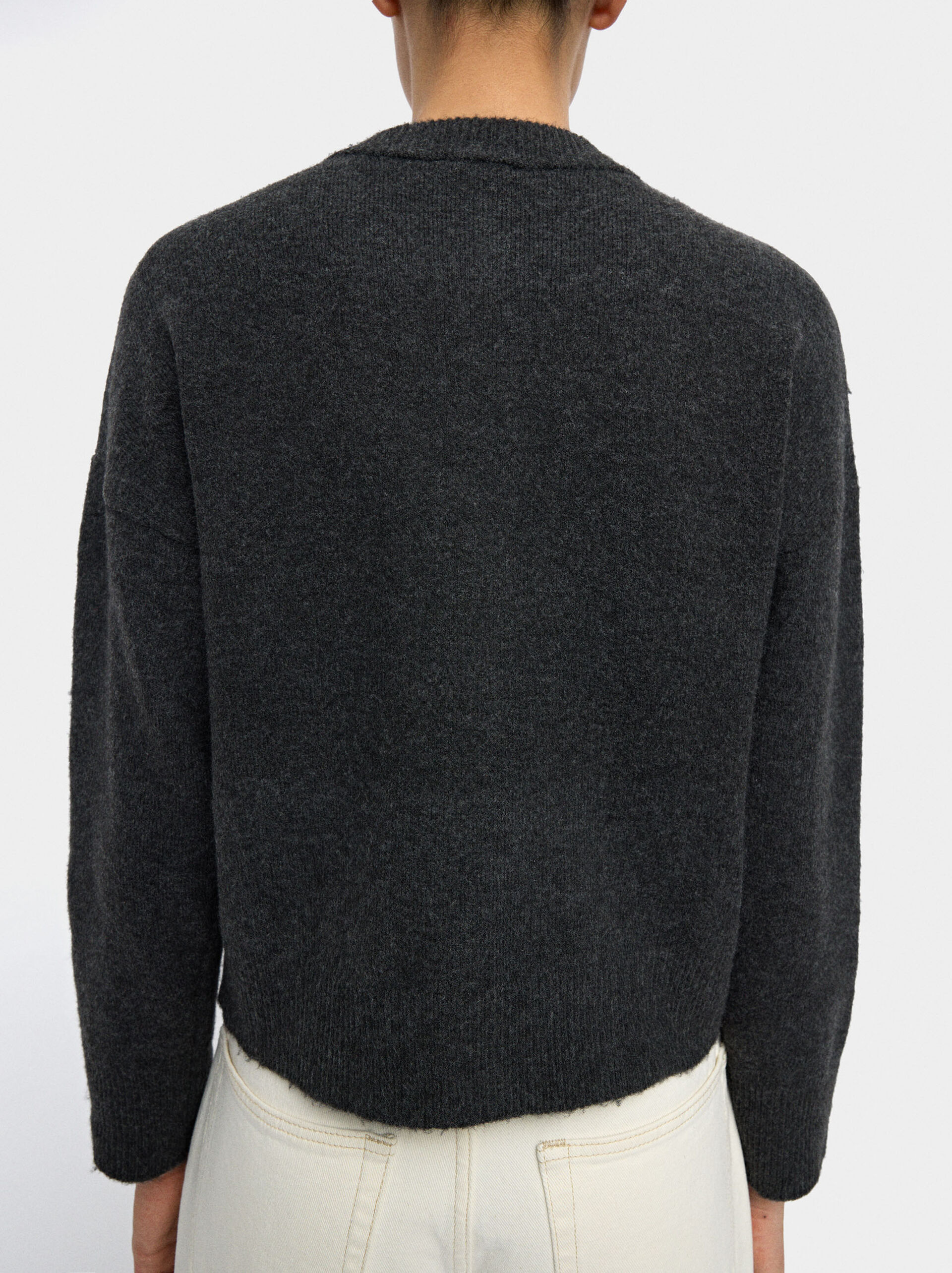 Knitted cardigan with argyle pattern image number 3.0