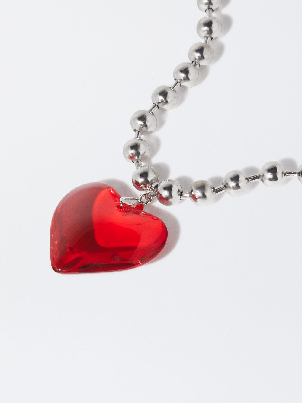 Necklace With Crystal Heart