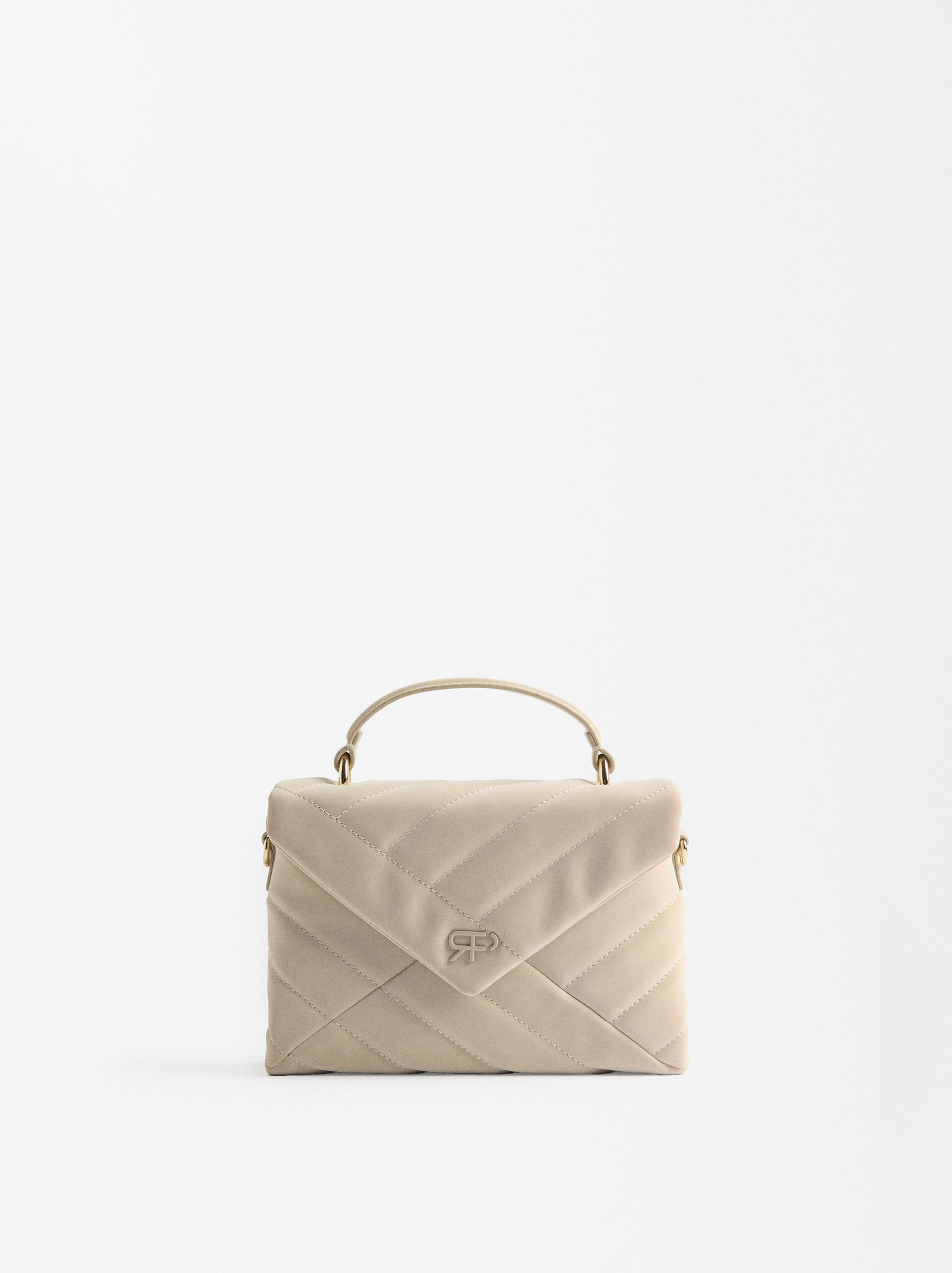 Handbag with velvety texture image number 0.0